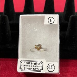 Silver 925 Ring with Heart-Shaped Zultanite Stone